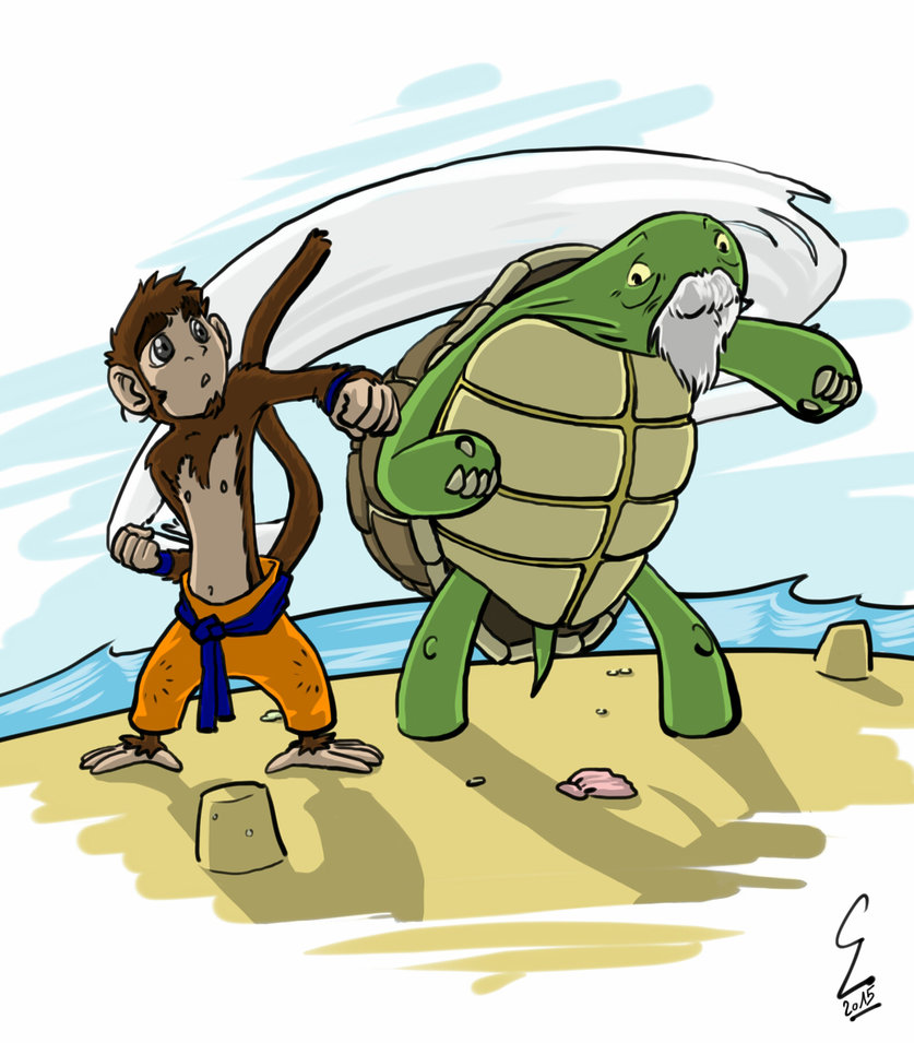 monkeys clipart turtle