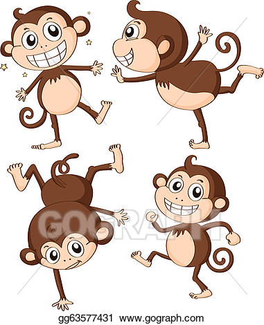 monkeys clipart vector