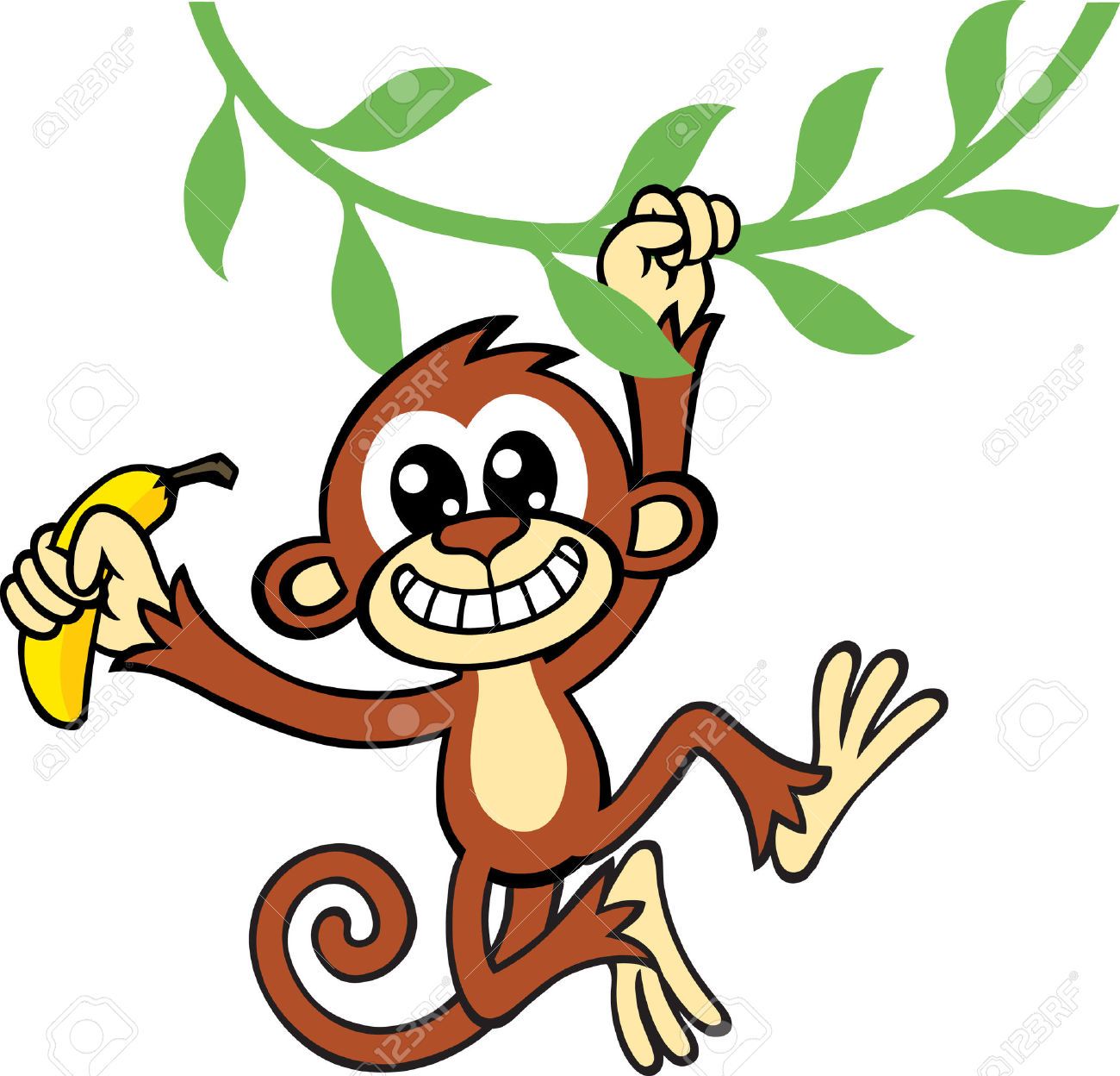 monkeys clipart vine