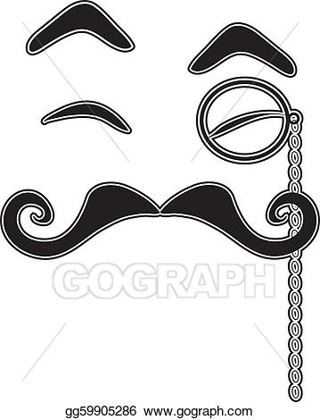 monocle clipart hipster mustache