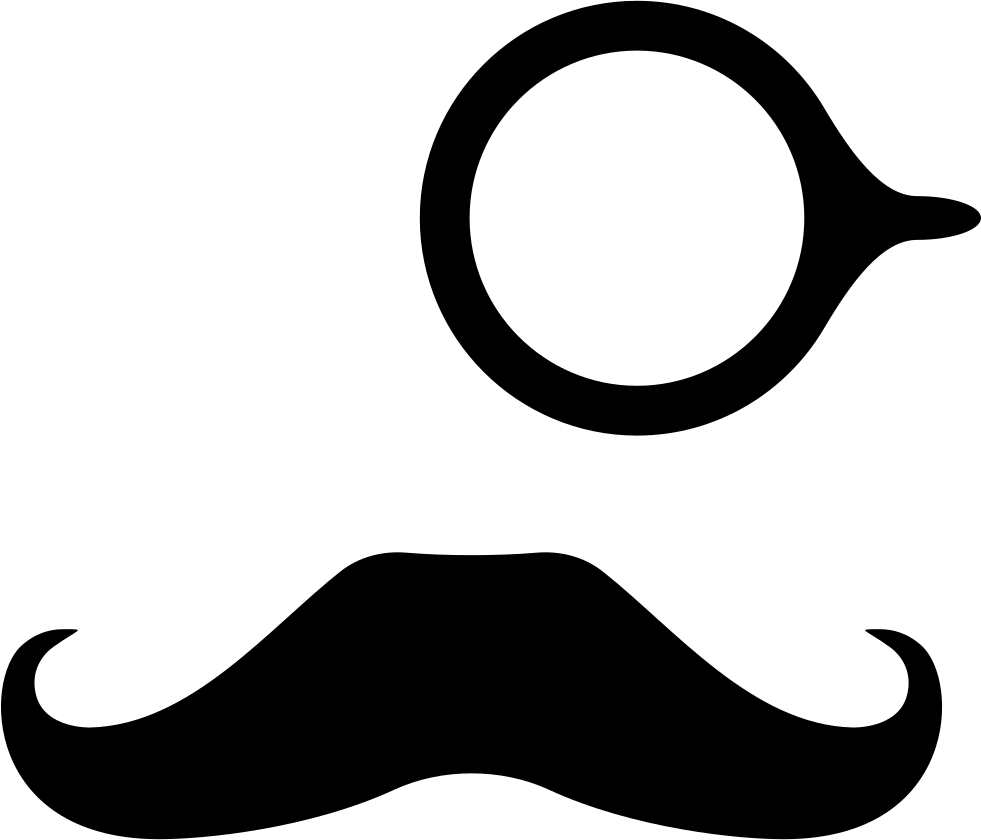 And mustache png icon. Monocle clipart svg