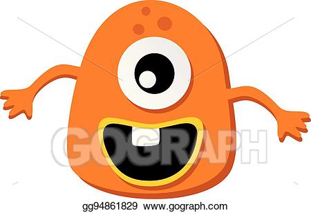 Monster clipart adorable. Vector stock cute ugly