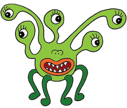 Free image download clip. Monster clipart five eyed