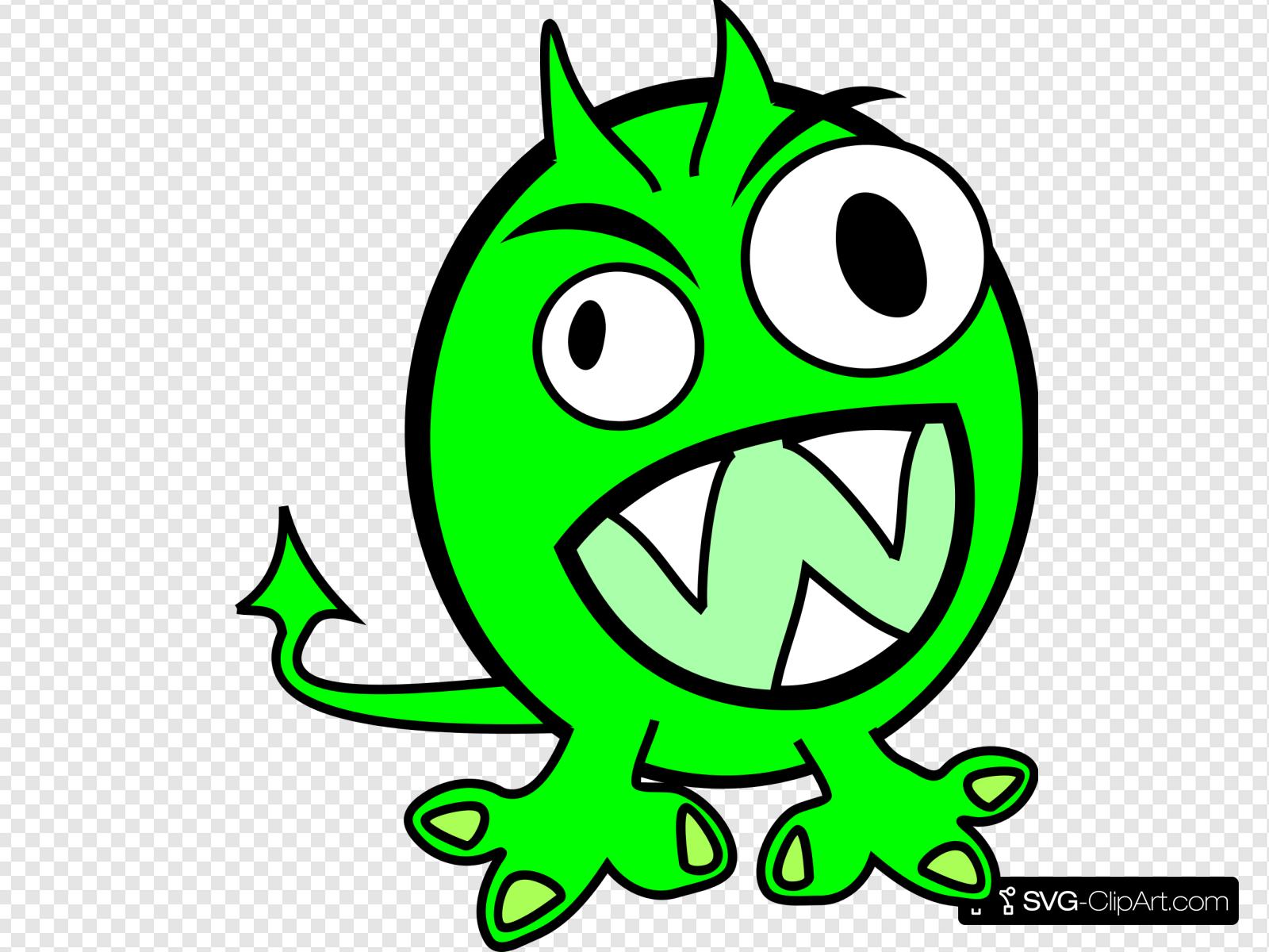 monster clipart green
