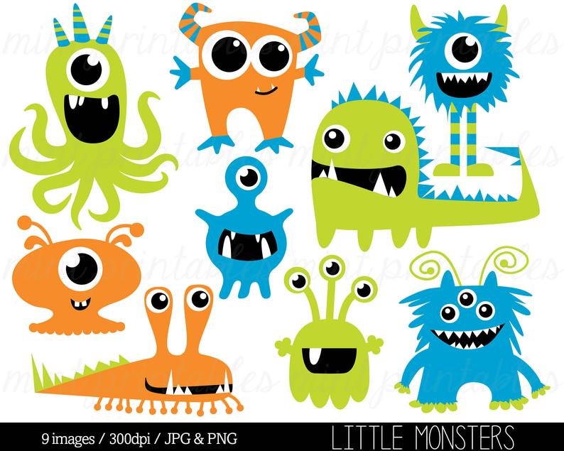 Monster clipart monster party. Monsters clip art birthday