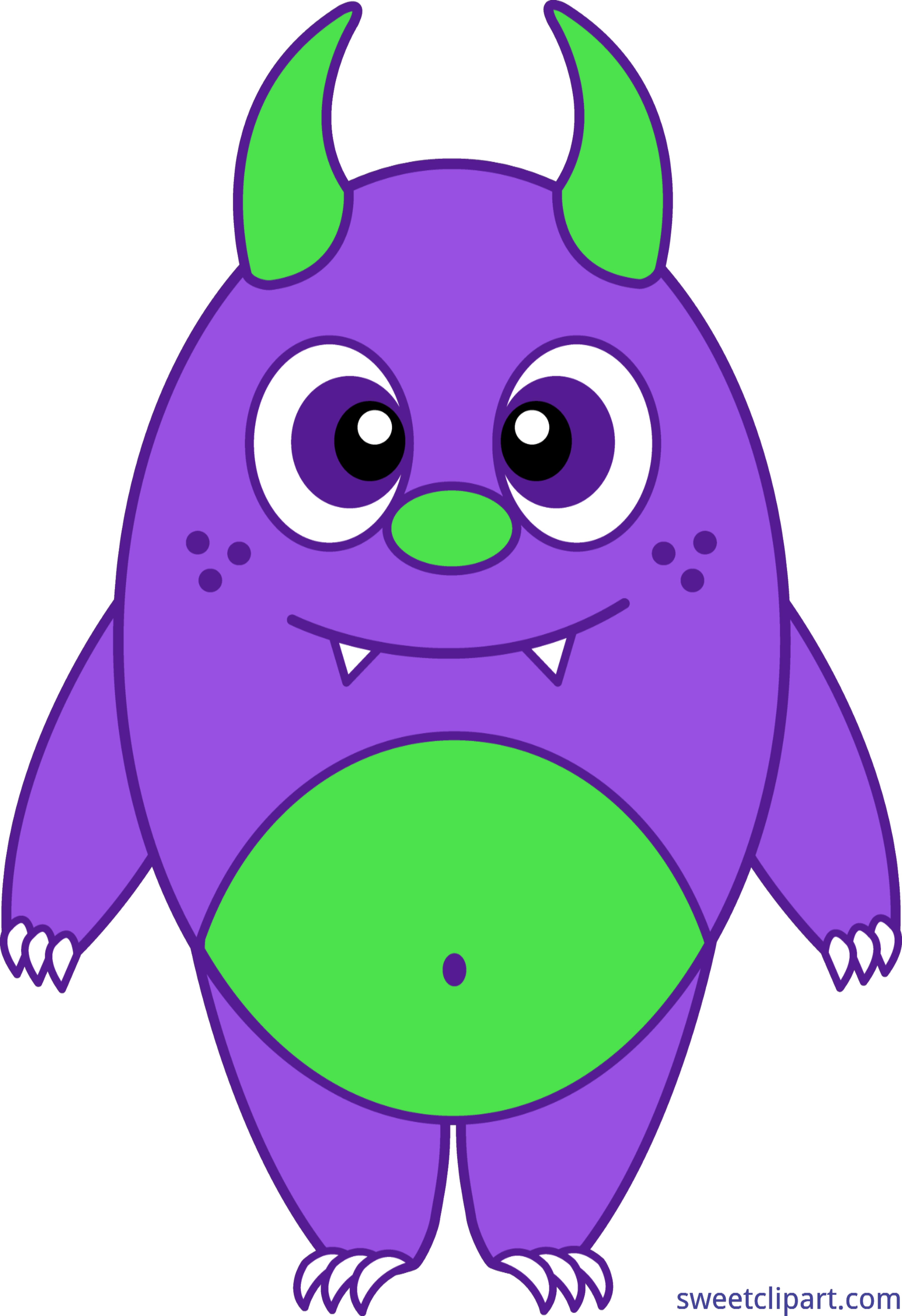 monster clipart purple monster