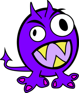 monster clipart purple monster