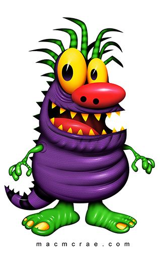 Clip art monsters . Monster clipart purple monster