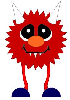 monster clipart red
