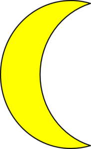 Moon clipart. Yellow clip art at