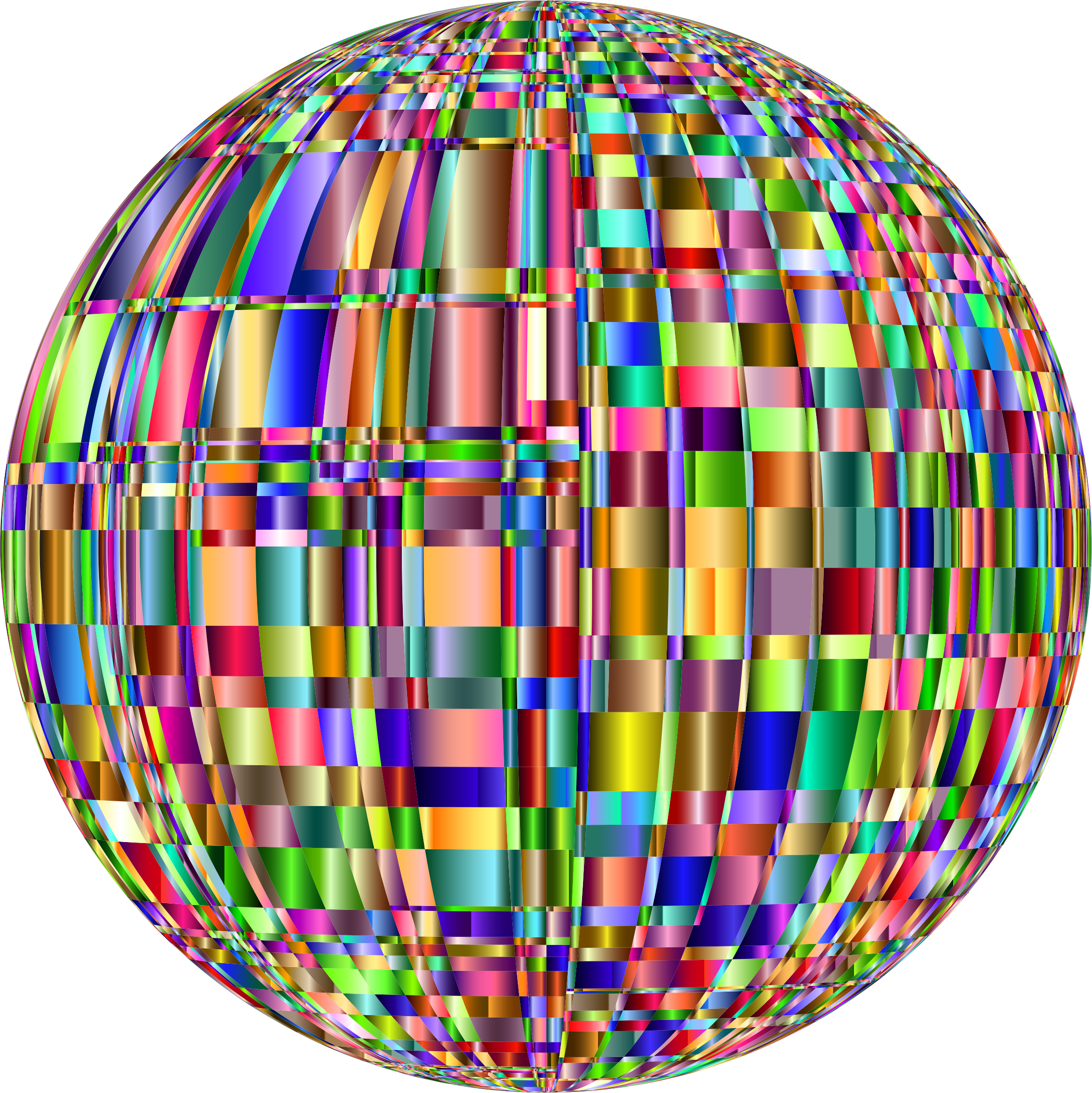 Checkered chromatic sphere icons. Moon clipart curved