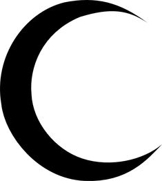 moon clipart curved