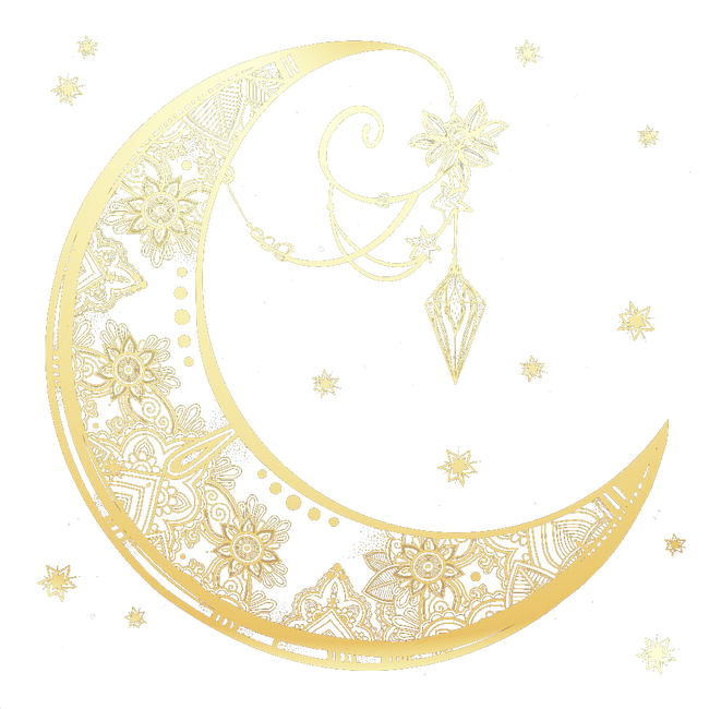 moon clipart floral