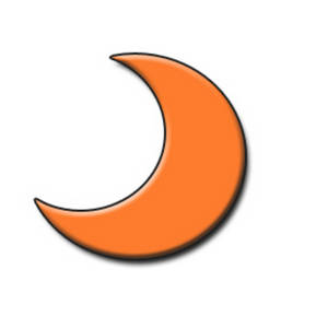 moon clipart orange