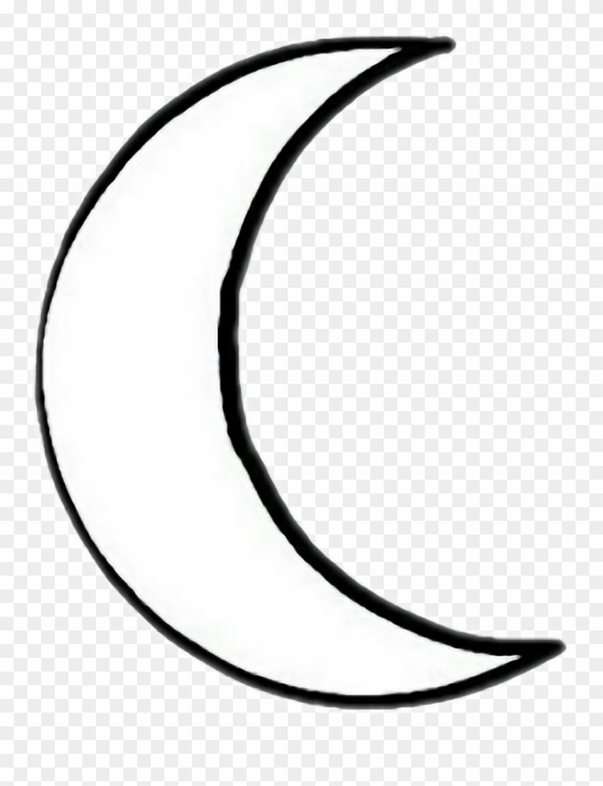 moon clipart outline