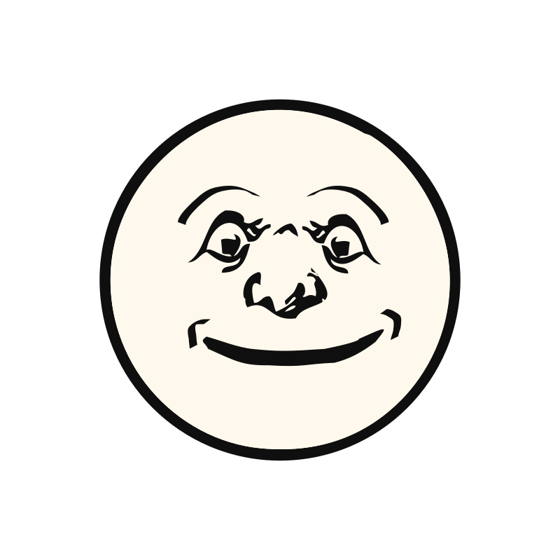 moon clipart smiling