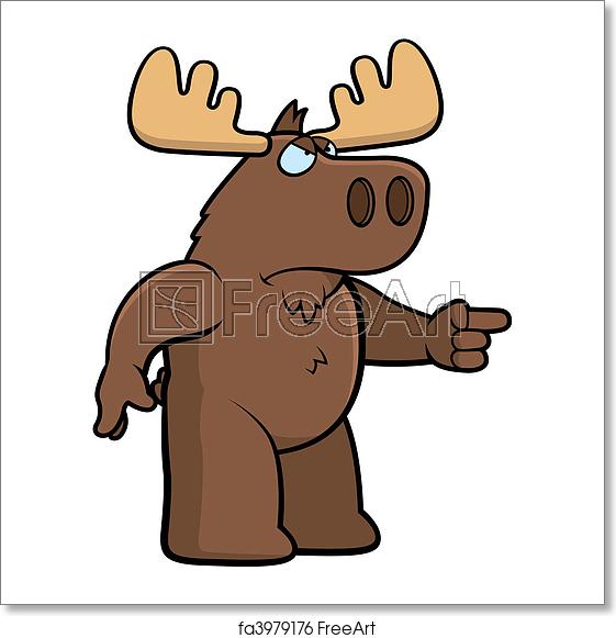 moose clipart angry