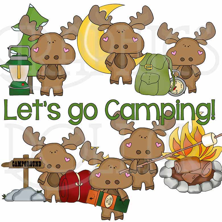 moose clipart camping