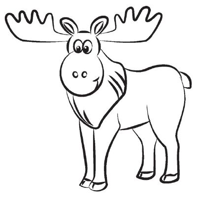 moose clipart easy cartoon