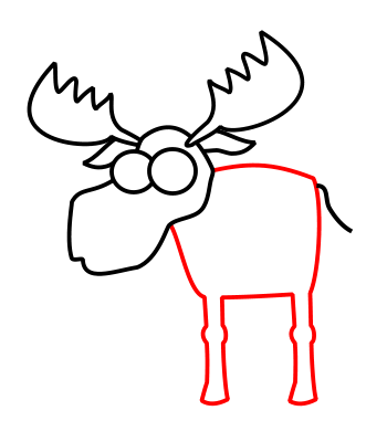 moose clipart easy cartoon