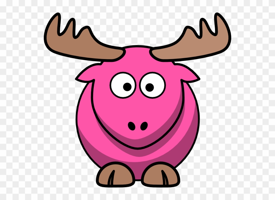moose clipart pink