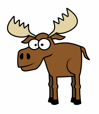 moose clipart realistic cartoon