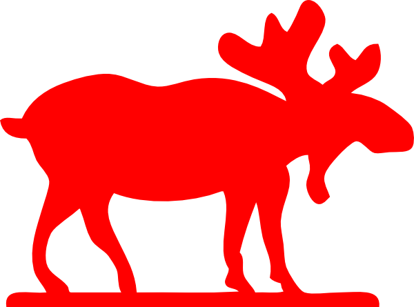 moose clipart red