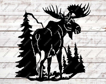 moose clipart scene