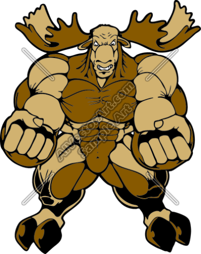 moose clipart strong