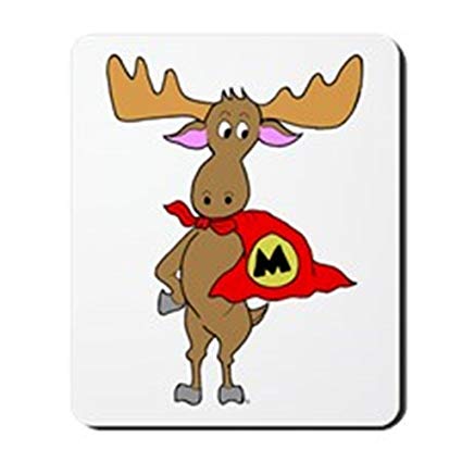 Moose clipart superhero. Cafepress mousepad non slip