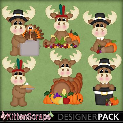 moose clipart thanksgiving