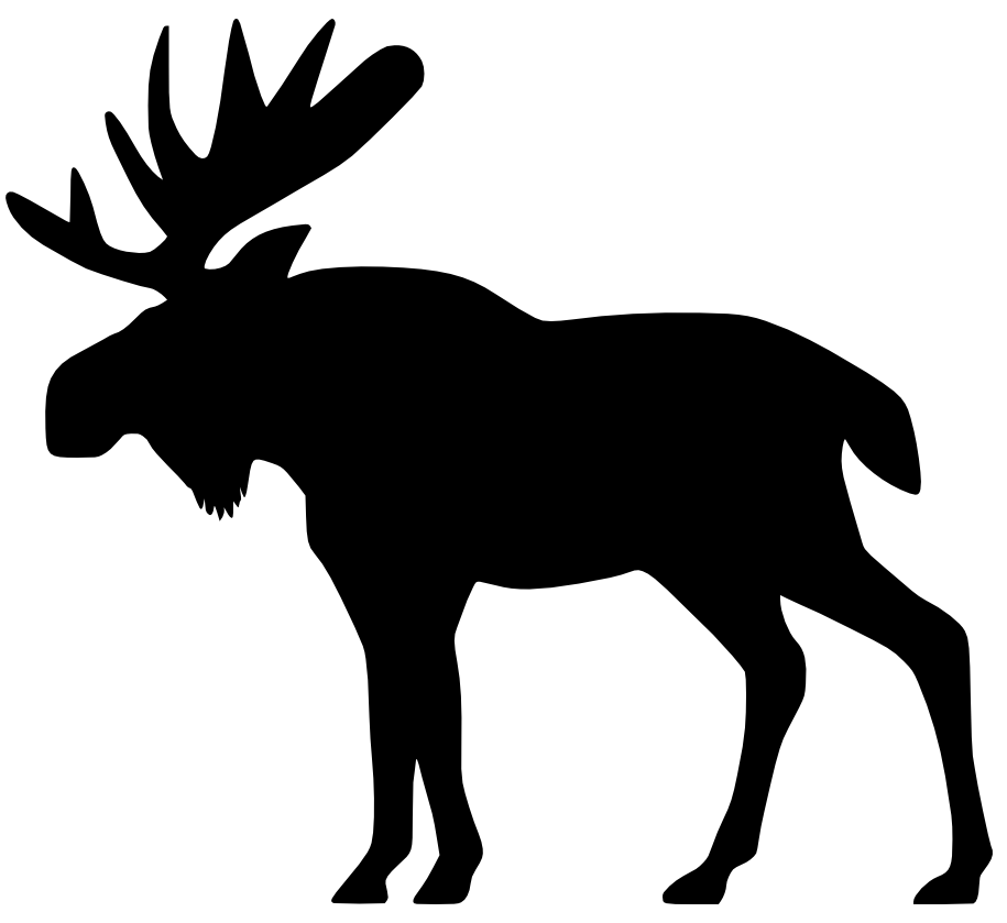 moose clipart traceable