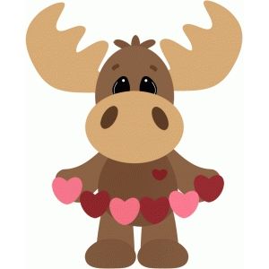 moose clipart valentine