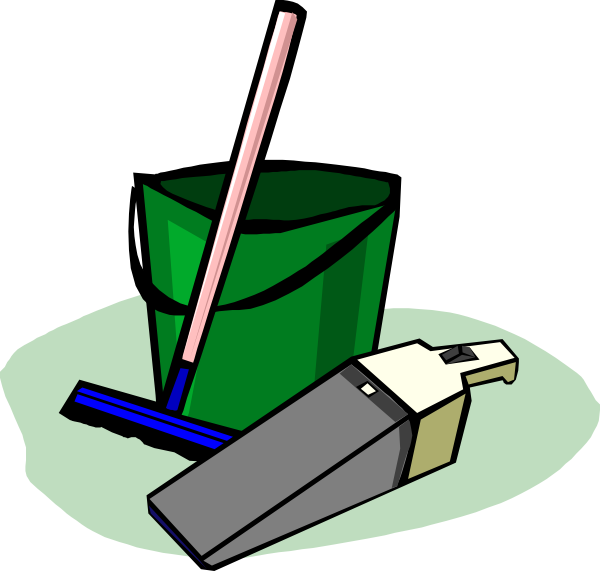 Cleaning supplies clip art. Mop clipart animated