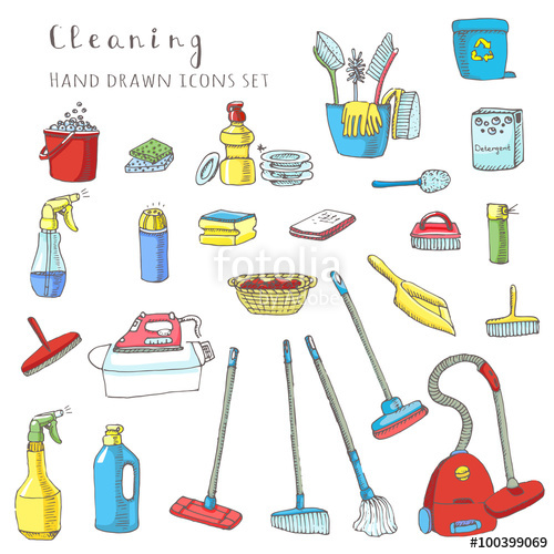 mop clipart house cleaning tools