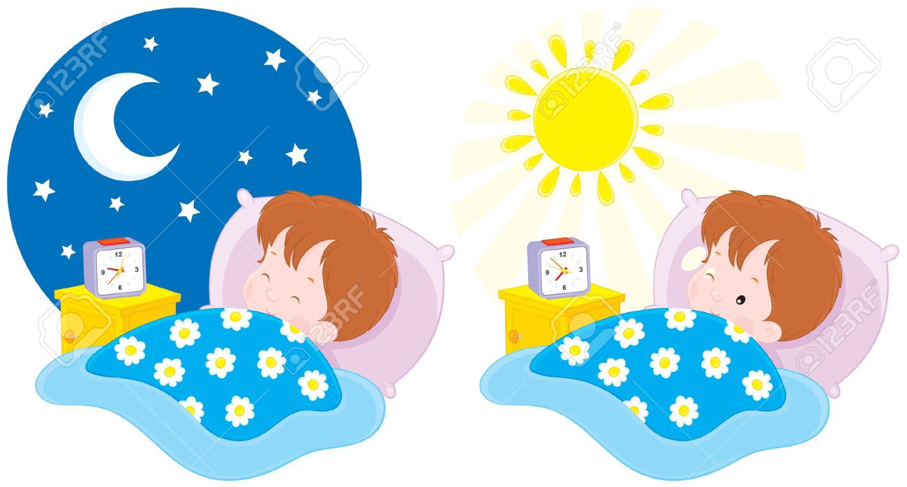 Waking up in the. Morning clipart