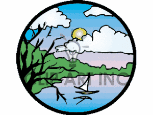  lakes clip art. Morning clipart lake