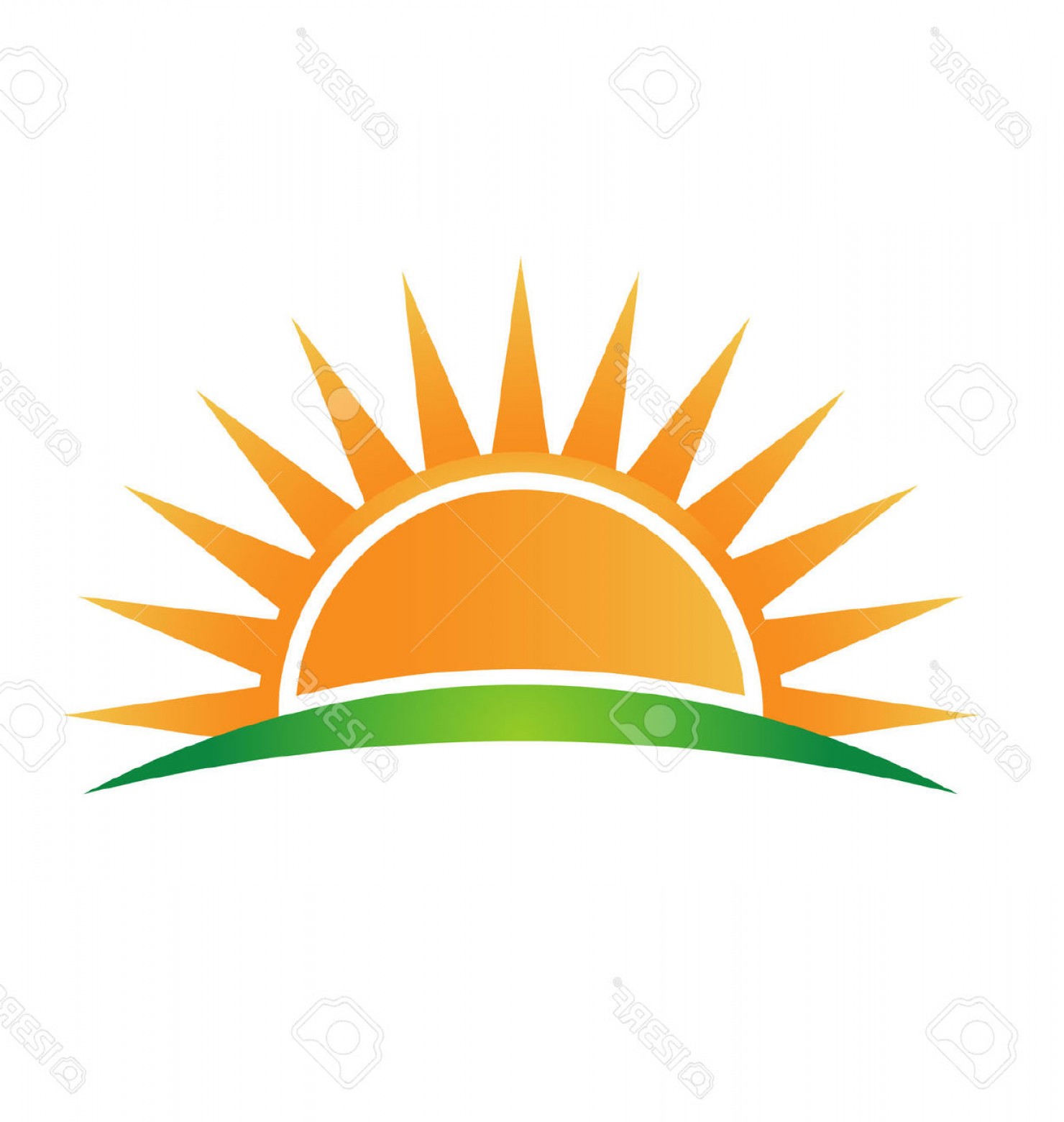 morning clipart rising sun