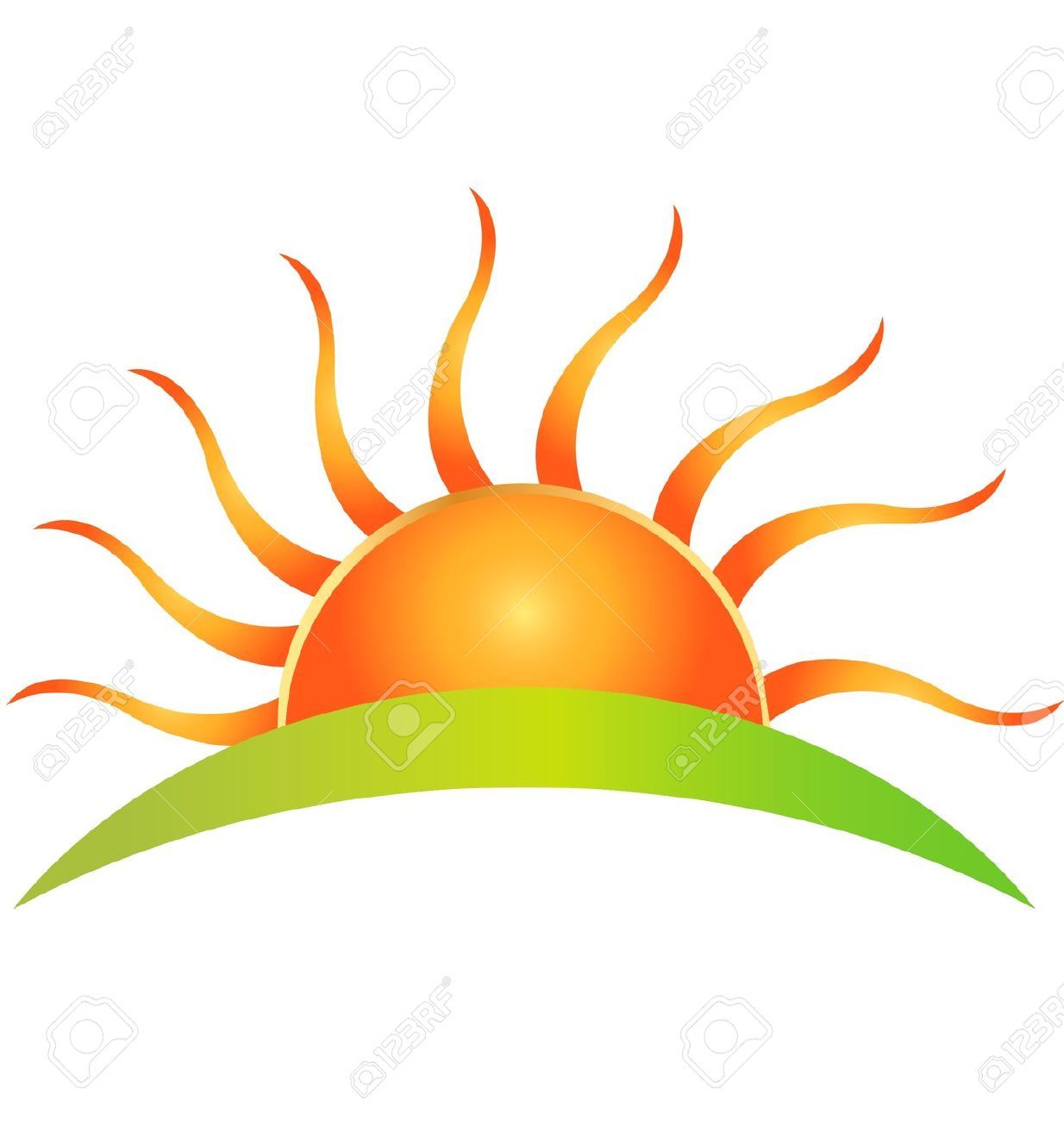 morning clipart rising sun