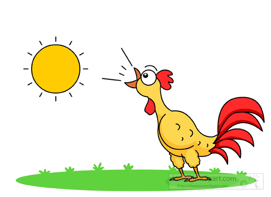 morning clipart rooster morning