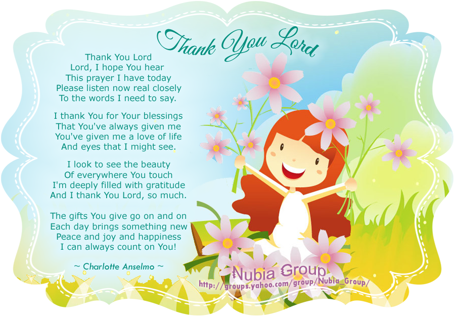 Nubia group inspiration lord. Morning clipart thank you