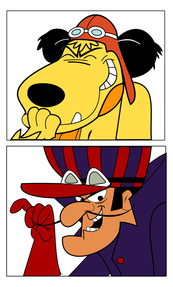 Muttley and dick dastardly. Worm clipart wally