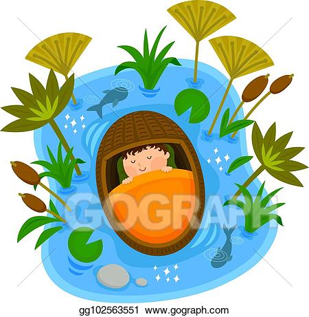 moses clipart basket
