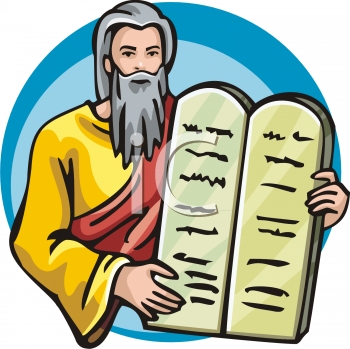 moses clipart first commandment