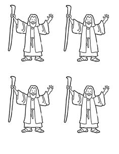 moses clipart outline