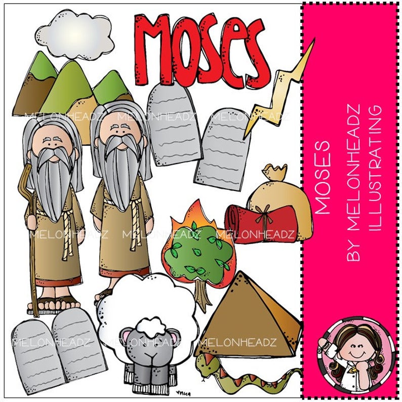 Clip art bible combo. Moses clipart standing