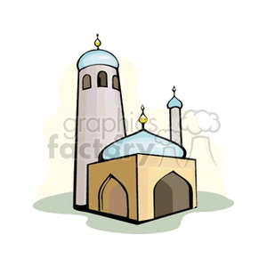 Royalty free . Mosque clipart cartoon