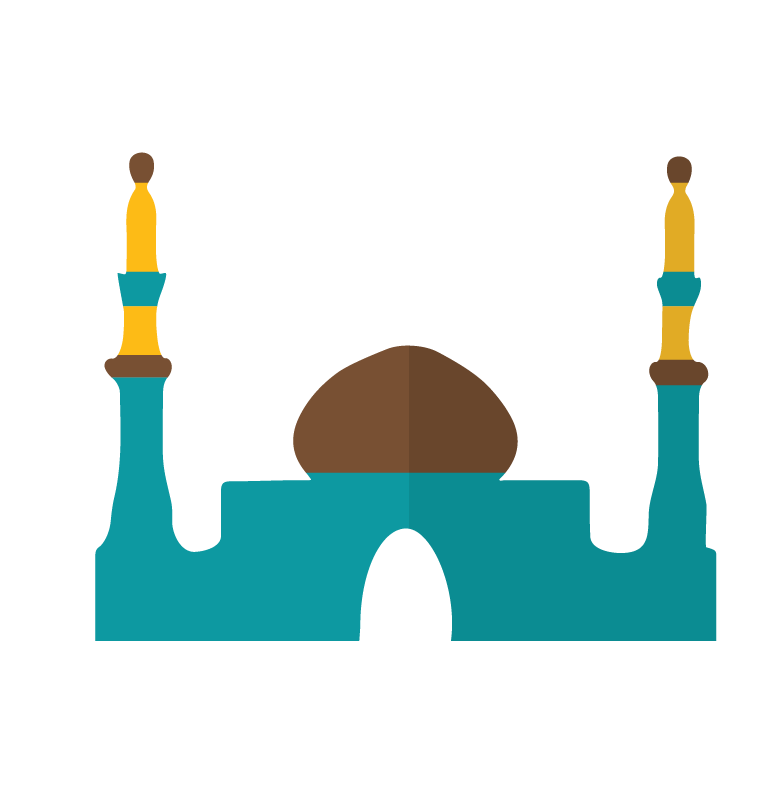 mosque clipart flat