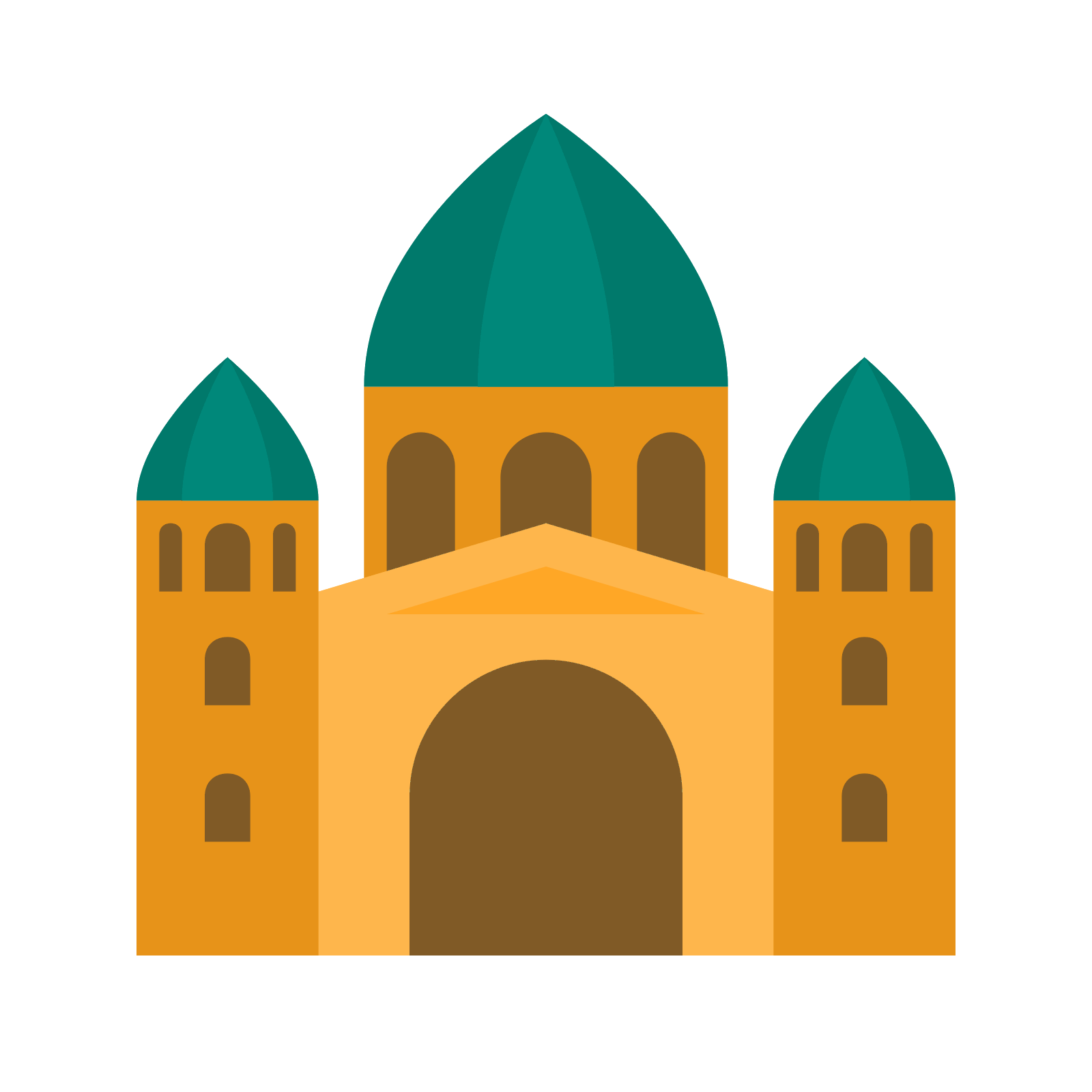 Basilica icon free download. Mosque clipart flat