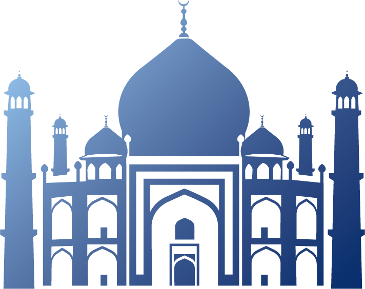 Halal islamic architecture silhouette. Mosque clipart mosque dome